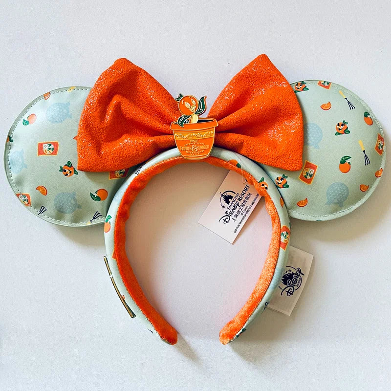 Disney Princess Headband Mickey Ear Rapunzel Snow White Sequin Bow Hair Hoop Gift Girl Accessories Halloween Gift Christmas Jack