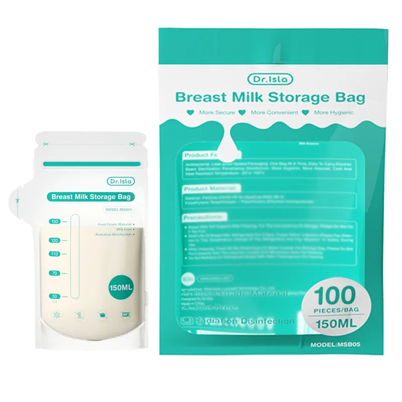 MAMIJOY 10/30/100Pcs 150ML Breast Milk Storage Bag Disposable Small Capacity Frozen Milk Storage Bag BPA Free Safe Feeding Bags