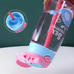 480ML Kids Handheld Portable Cartoon Pattern Water Sippy Cup Feeding Cup with Straws Leakproof Bottle For Outdoor Sports