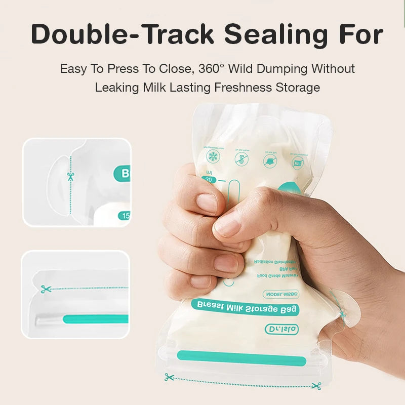 MAMIJOY 10/30/100Pcs 150ML Breast Milk Storage Bag Disposable Small Capacity Frozen Milk Storage Bag BPA Free Safe Feeding Bags