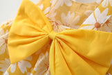 (Girls 0-3 Years Old) Summer New Girls Dress Floral Print Little Fresh Everyday Sweet Princess Dress with Bow