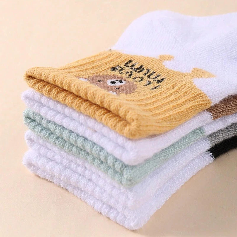 5 Pairs Baby Socks Low Cut Stretch Ankle Socks Infant Socks for Newborn Toddler Boys Girls Baby Socks
