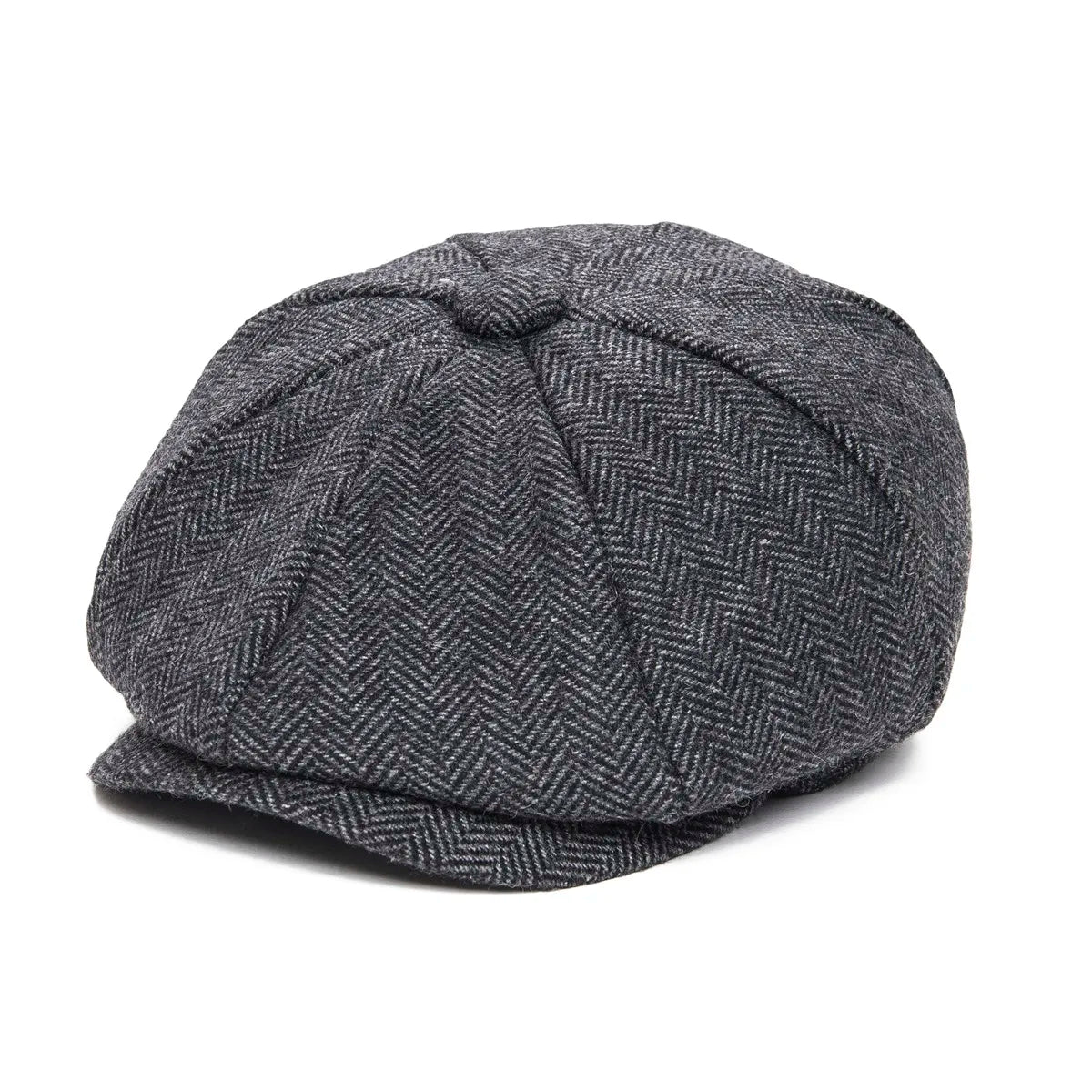 JANGOUL Small Size Baker Boy Cap Wool Blend Newsboy Caps Boy Girl Men Women Herringbone Flat Hat Driver Gatsby Hats Cabbies 001