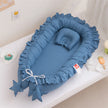 Solid Color Ruffles Baby Cribs Soft Cotton Comfortable Baby Crib Newborn Infant High Quality Baby Cribs Sleeping Care Tools New
