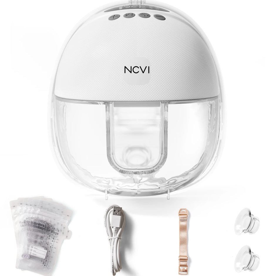 NCVI Electric Breast Pump,Hands-Free breastfeeding Pump with 4 Modes & 9 Levels,Low Noise,19/21/24mm flanges