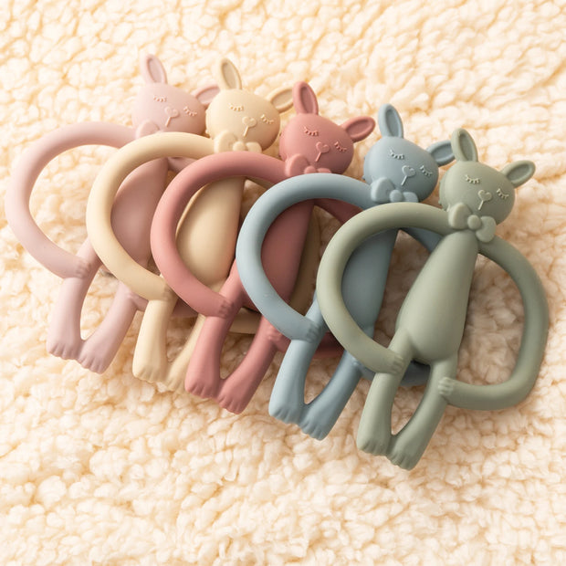 Color Kids 1PCS Silicone Teether Toys Baby Nursing Teether Gifts Newborn Cartoon Rabbit Teether Toys Teething Infant Chewing Toy