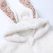 Baby Plush Rompers Winter Toddler Warm Polar Fleece Outfits Newborn Long Sleeve Bunny Ear Hooded Zipper Closure Jumpsuits