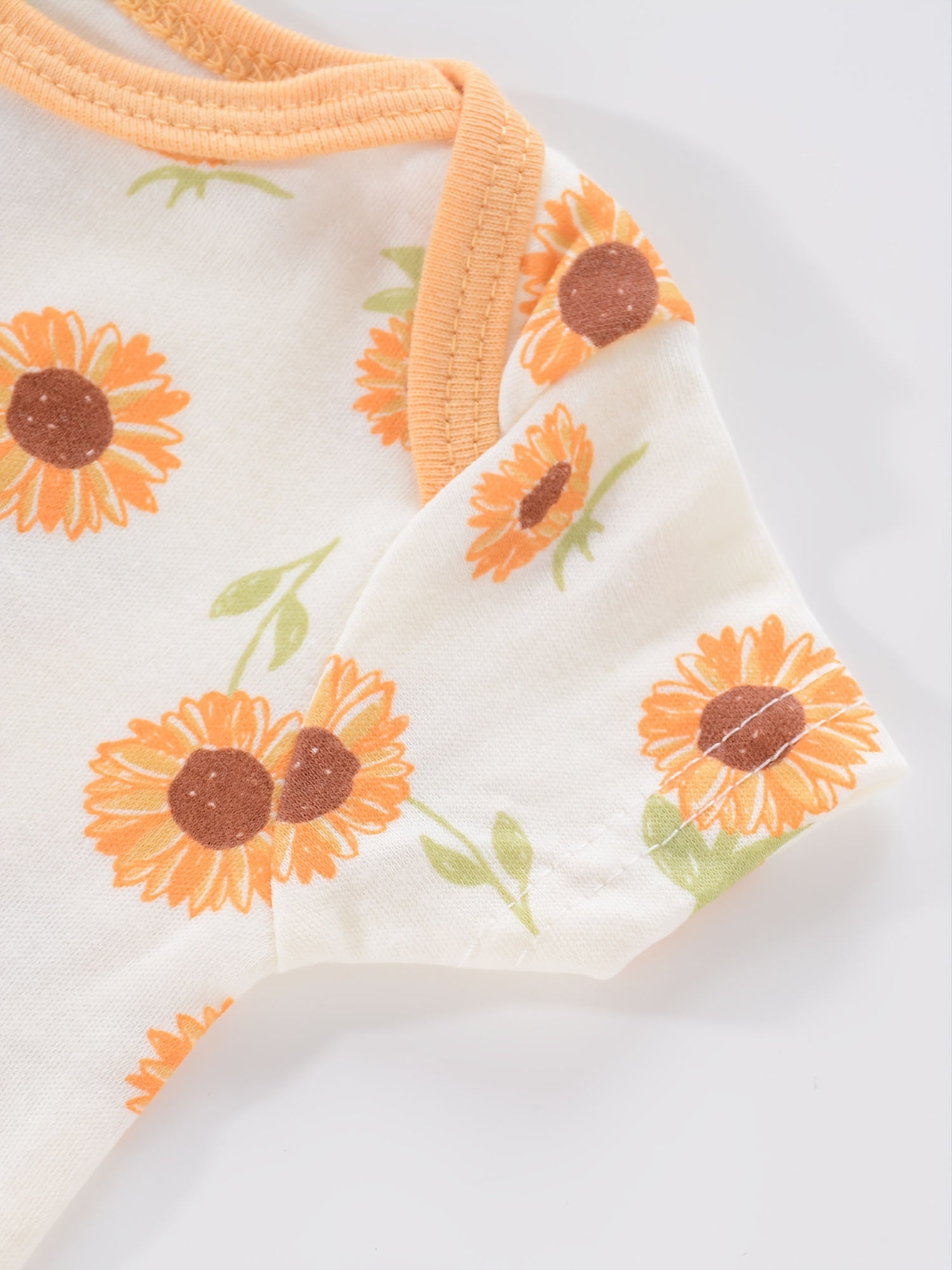 4PCS Newborn Infant Romper Short Sleeve Round Neck Cartoon Animal Flowers Print Bodysuit Onesies For Baby Boys And Girls Clothes