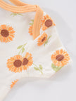 4PCS Newborn Infant Romper Short Sleeve Round Neck Cartoon Animal Flowers Print Bodysuit Onesies For Baby Boys And Girls Clothes