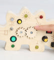 Montessori Busy Board Children Toys Led Light Switch Simulate Car Steering Wheel Travel Activities Sensory Game Educational Toys