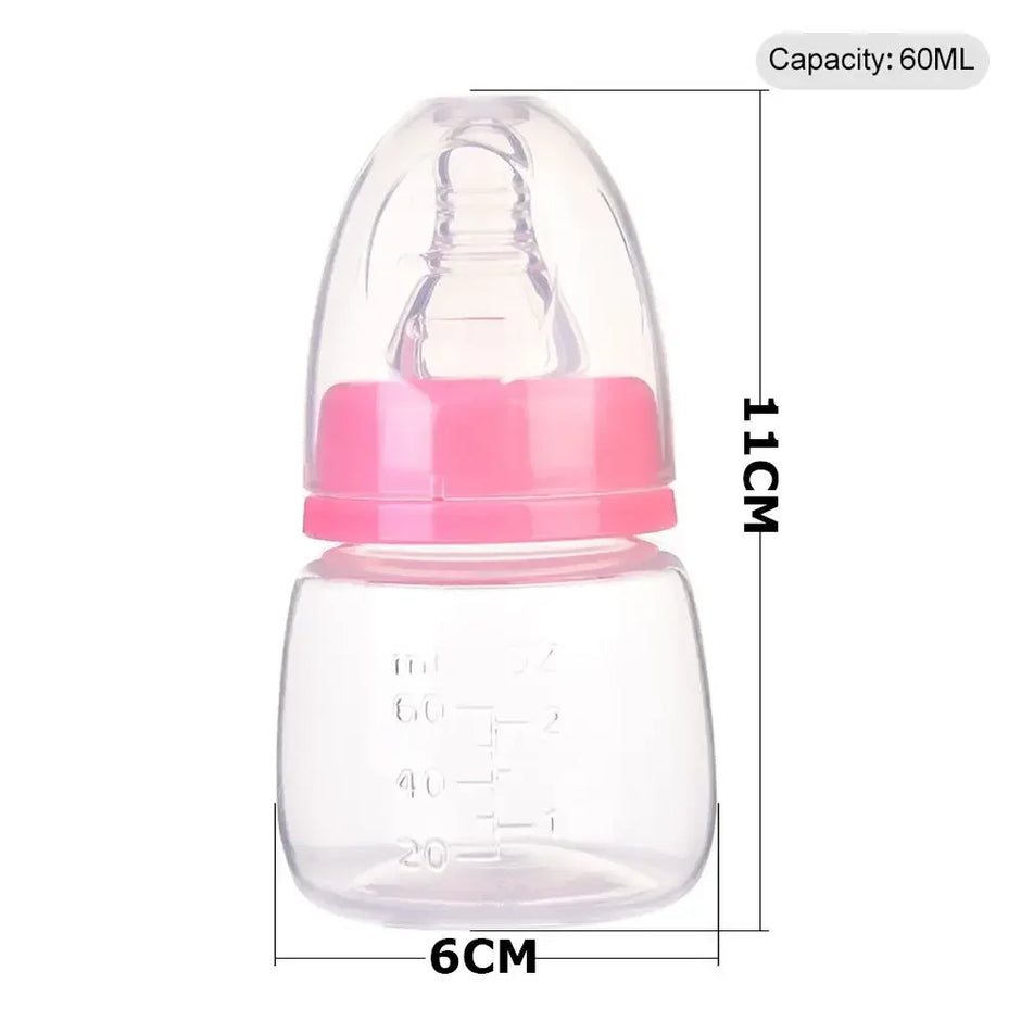 60ML Baby Bottle Portable Safe PP Plastic Mini Baby Bottle Kids Nursing Care BPA Free Infant Milk Fruit Juice Feeding Bottle