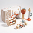 Baby Wooden Musical Instrument Toy Handheld Bell Ringing Rattle for Toddlers Sensory Development Early Childhood Education