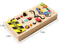 Montessori Busy Board Children Toys Led Light Switch Simulate Car Steering Wheel Travel Activities Sensory Game Educational Toys