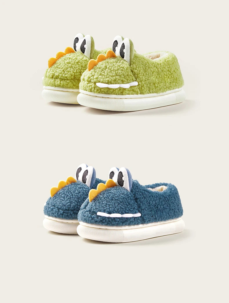 Cheerful Mario Children's winter cotton slippers Cartoon animals indoor soft and comfortable cotton shoes
