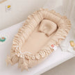 Solid Color Ruffles Baby Cribs Soft Cotton Comfortable Baby Crib Newborn Infant High Quality Baby Cribs Sleeping Care Tools New