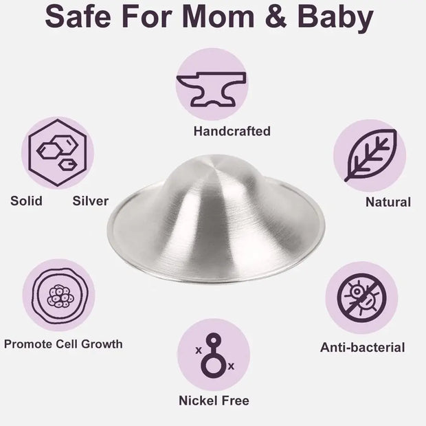 Hot Soothing Nipple Shields Silver Healing Breastfeeding Essentials Original Easy to Use Nipple Covers Breastfeeding for Any Mum