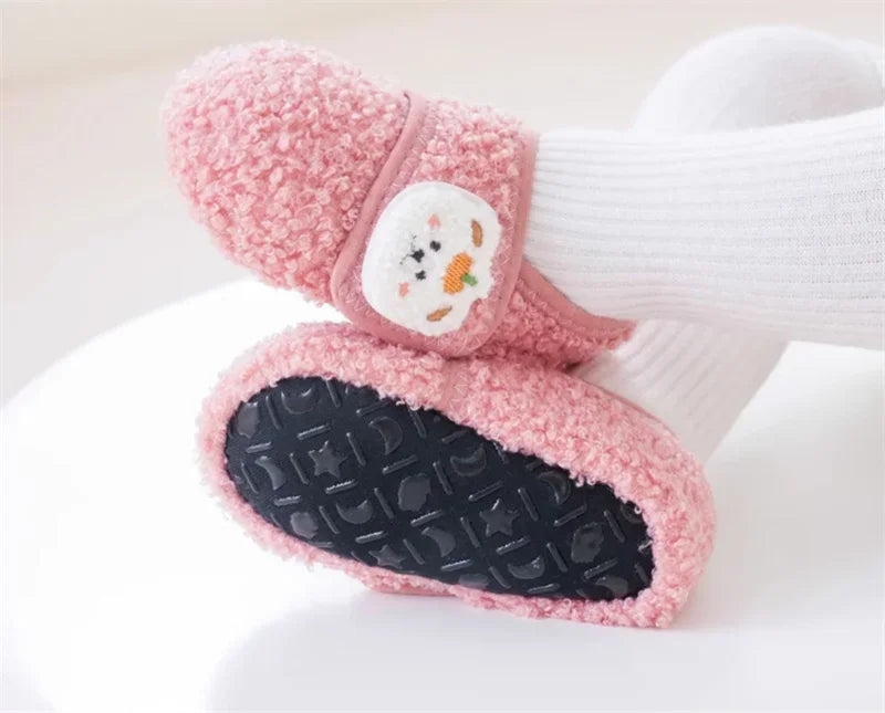 0-5Y Baby Non Slip Floor Socks Soft Sole Anti Skid Walking Socks Fleece Lined Toddler Socks Winter Indoor Shoes Infants Kids‌