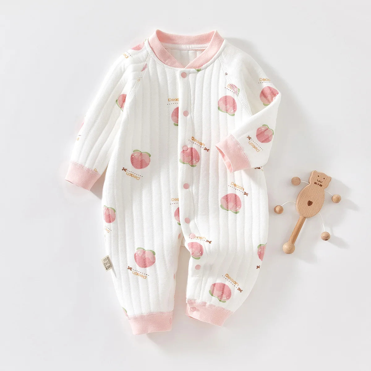 Baby Jumpsuit Clothes Winter Thickening 100% Cotton  Boys Girls Cute Printed Bear Romper Infant Onesie Spring Trend 1-3-6-9-12M
