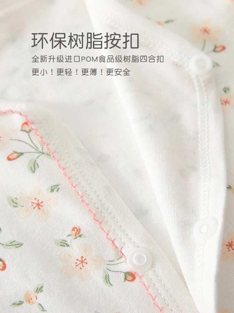 Charming Baby Romper for Spring & Fall, Soft Pure Cotton Onesie, Princess & Prince Style, Perfect Infant Crawling Suit.