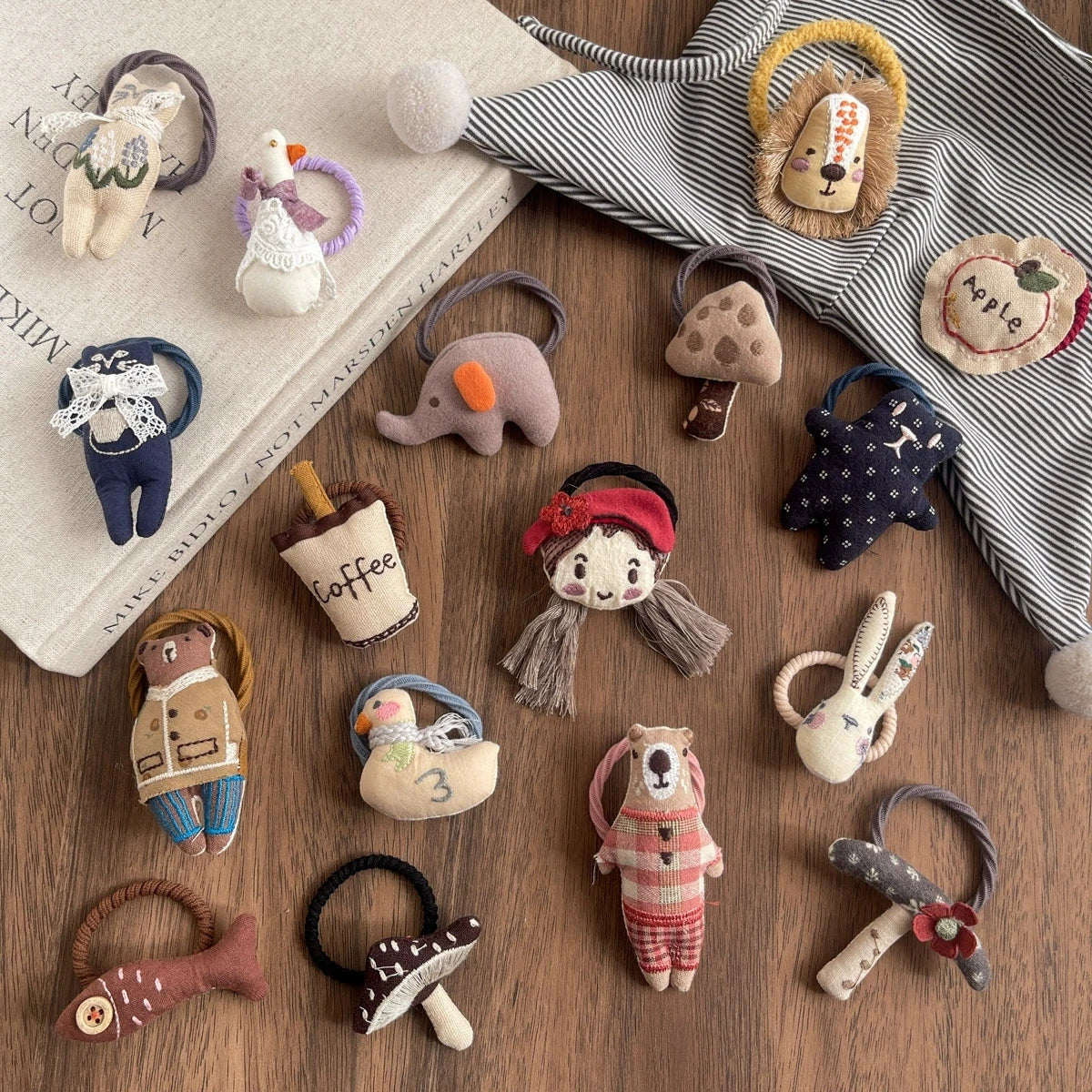 Cartoon Elastic Hair Bands for Girls Hair Accessories Toddler Ponytail Holder Children Cotton Hair Tie Fashion Hair Rubber Bands