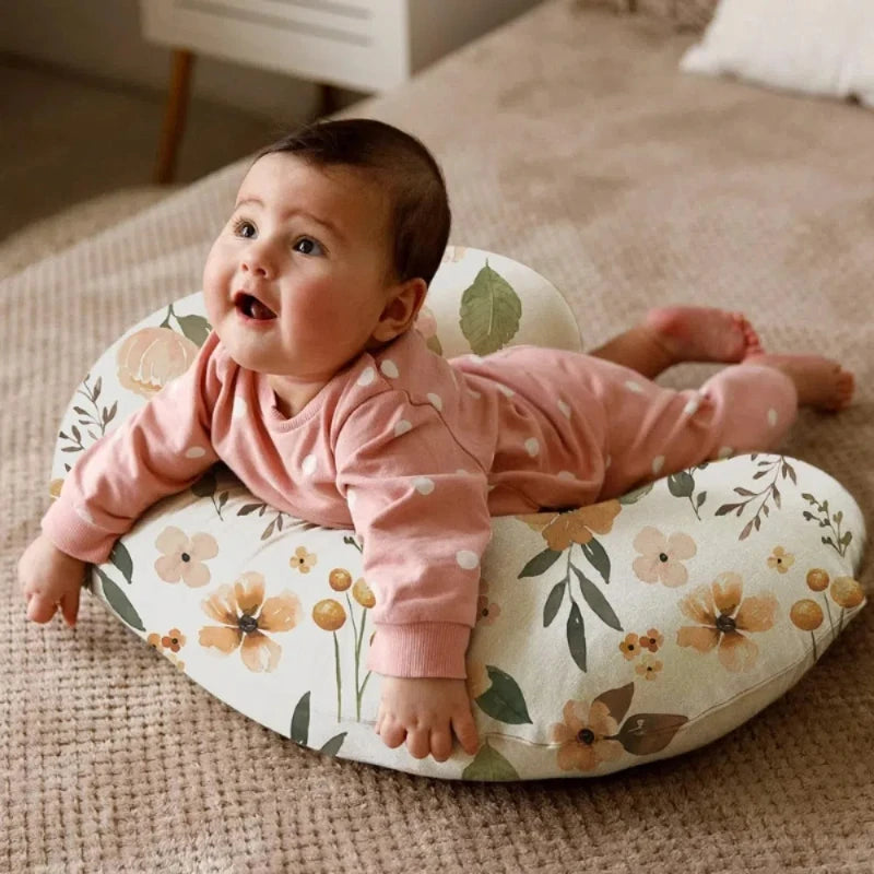 Breathable Stretch Nursing Pillow Cover Detachable Infant Support Cushion Versatile Baby Sitting Aid for Home/Travel 0-12 Months