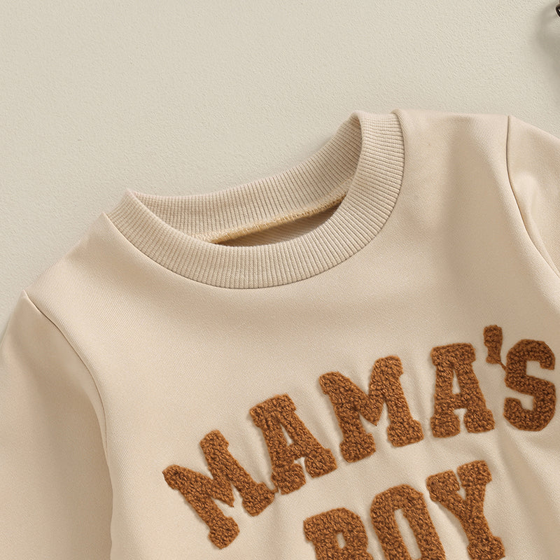 0-3Y Newborn Toddler Baby Boy Fall Winter Outfits Letter Crewneck Sweatshirt Casual Pants Set 2Pcs Clothes