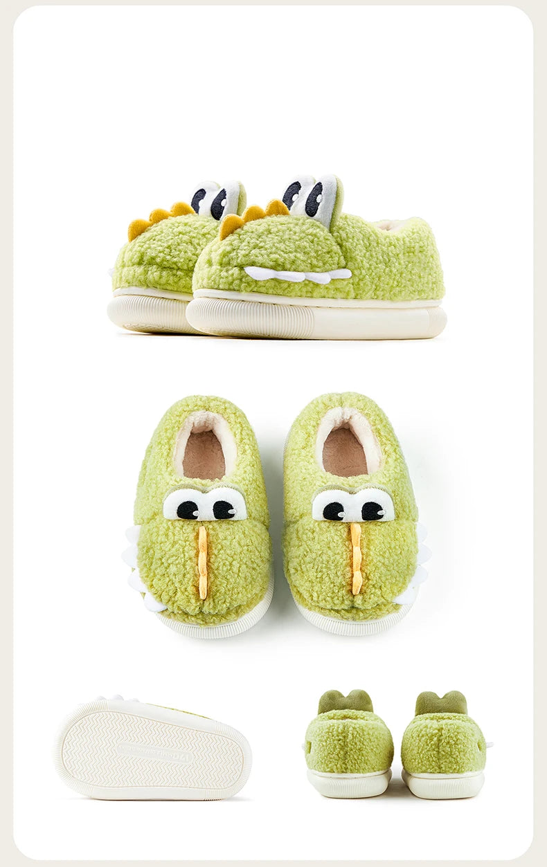 Cheerful Mario Children's winter cotton slippers Cartoon animals indoor soft and comfortable cotton shoes