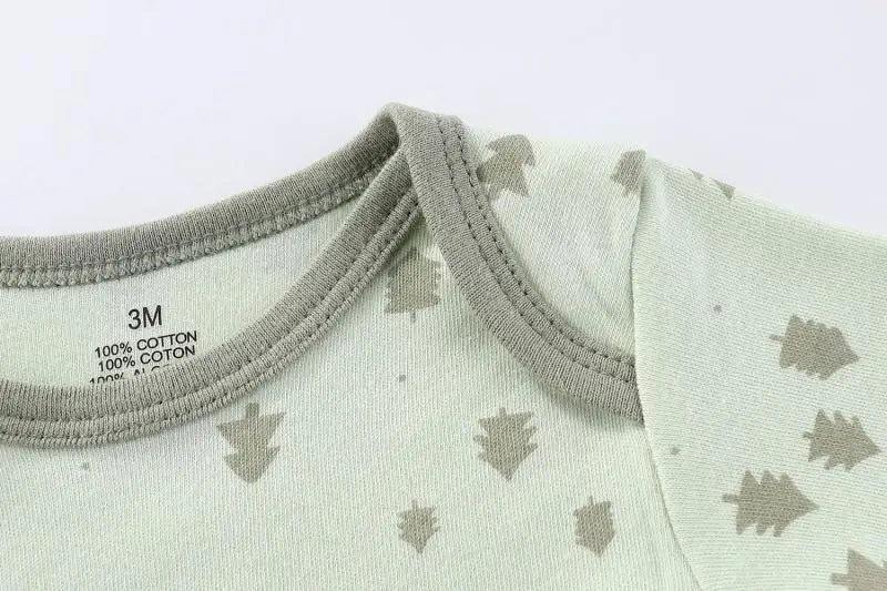 4Pieces Cotton Newborn Bodysuit Print Baby Girl Clothes 0-12M Cartoon Baby Boy Clothes Summer Short Sleeve Romper Bebes