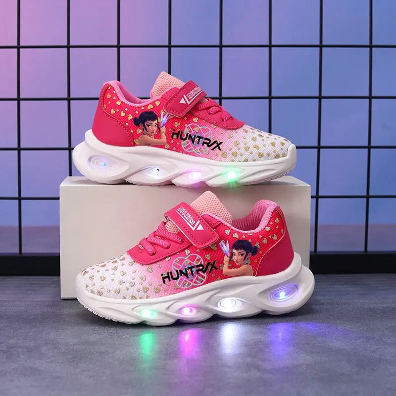 Kids' LED Glowing Sneakers – Breathable Mesh Animated Shoes for Boys & Girls