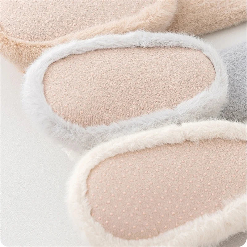 Baby Socks For Girls Boys Shoes Velvet Winter Thicken Warm Cartoon Bear Newborn Floor Sock Non Slip Soft Toddler First Walker