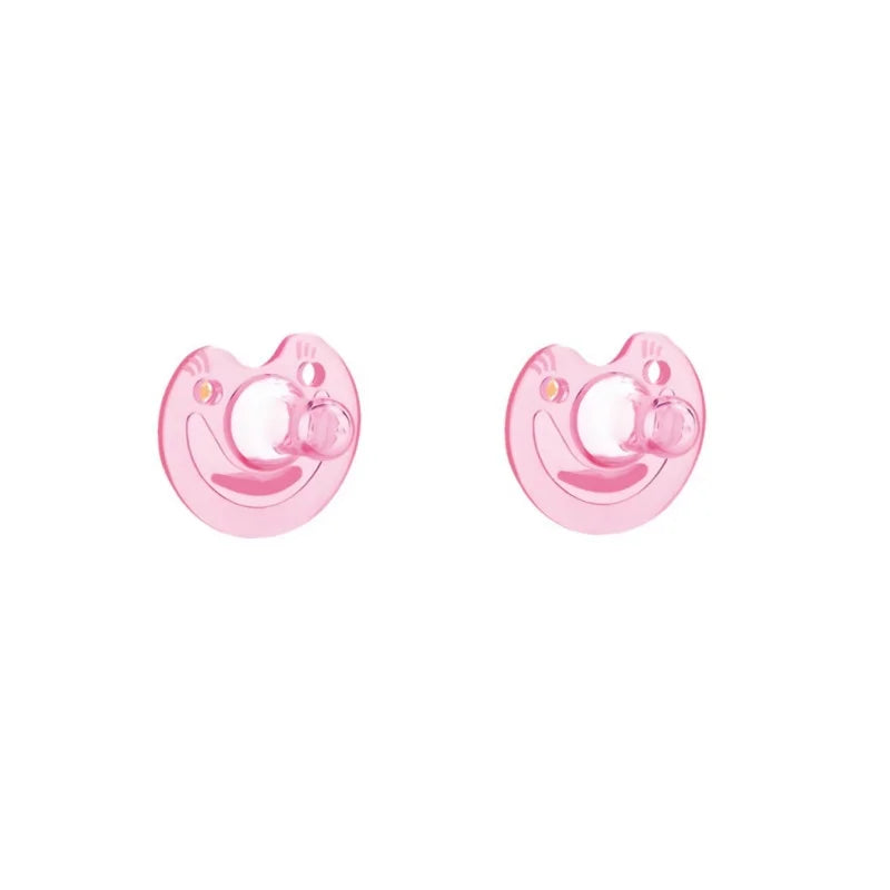 0-3 Years Silicone Round Pacifier Baby Teether Bear Smiley Cat Silicone Pacifier Bisphenol Free Perfect Gift for Newborns