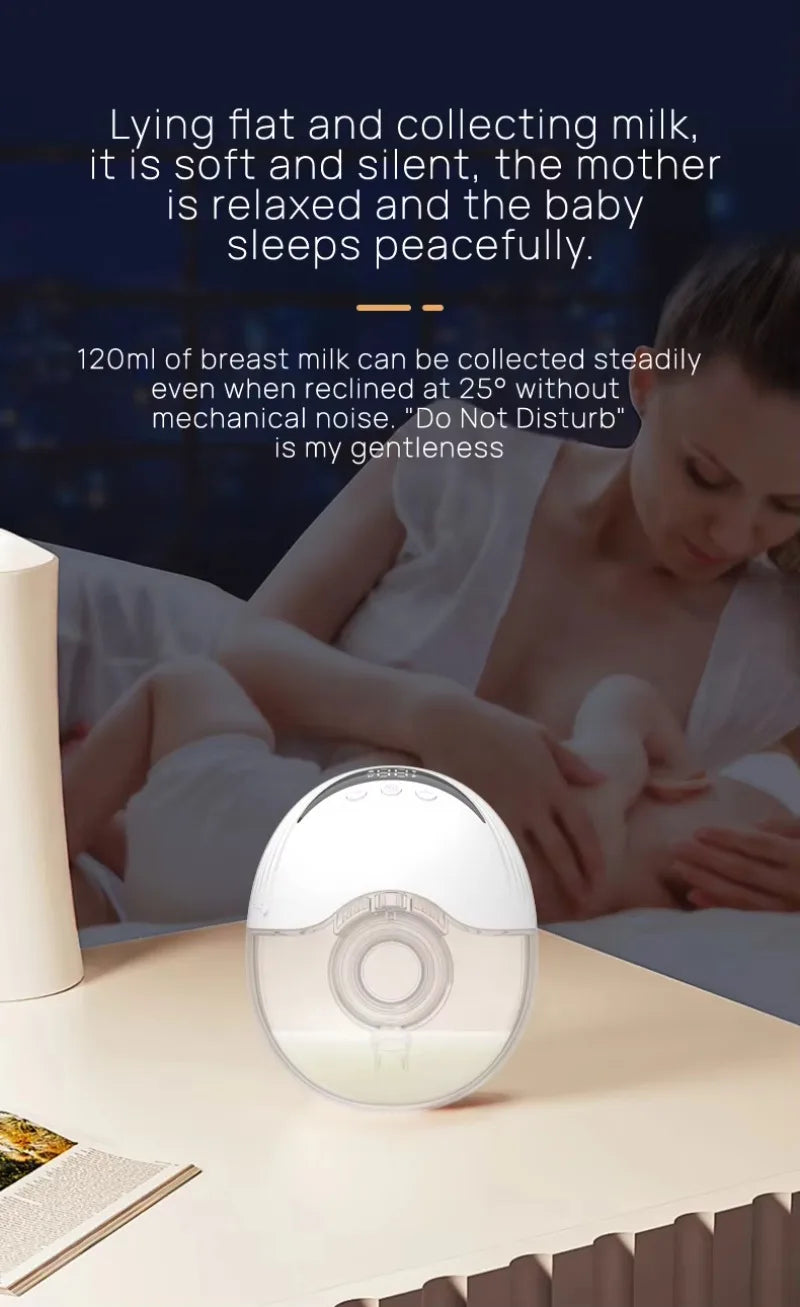 Portable Breast Pump Hands Free Wireless Wearable Electric Breast Pump BPA Free 4 Modes 12 Levels Silicone with LED Display