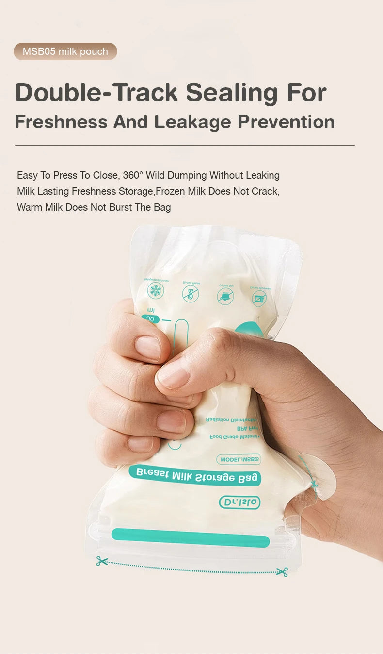 MAMIJOY 10/30/100Pcs 150ML Breast Milk Storage Bag Disposable Small Capacity Frozen Milk Storage Bag BPA Free Safe Feeding Bags