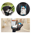 Newborn Baby Blanket With Windproof Hooded In Infant Car Seat Warm For Newborn Hospital Discharge Grey Elephant 0-6 Months