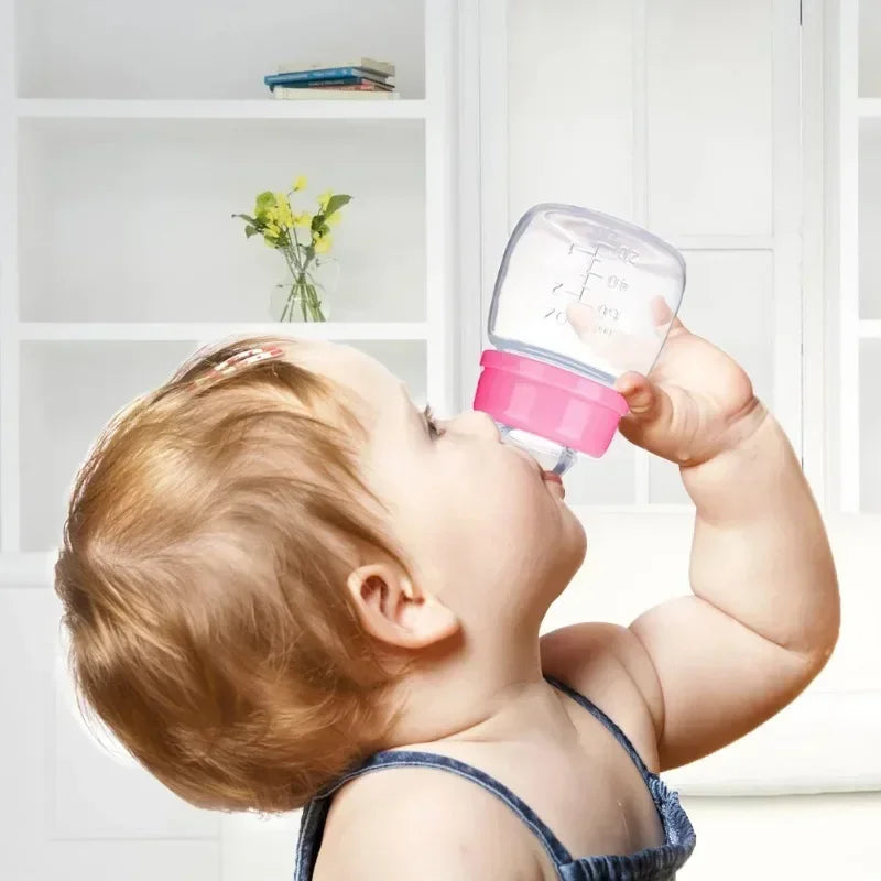 60ML Baby Bottle Portable Safe PP Plastic Mini Baby Bottle Kids Nursing Care BPA Free Infant Milk Fruit Juice Feeding Bottle