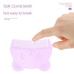 2pcs Set Infant Silicon Head Massager Fetal Head Fat Comb Toddler Bathing Soft Comb Newborn Hair Cleaning Baby Care Accessories