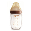 4oz,8oz High Borosilicate Glass Baby Bottles, Wide-Neck Feeding Bottle with Bottom Air Balance Hole/Valve, Glass Milk Bottle