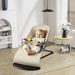 AnGku Baby Rocking Chair Foldable Baby Swing Chair for 0-12 Months Three-speed Height Adjustment Baby Bouncer with Toys