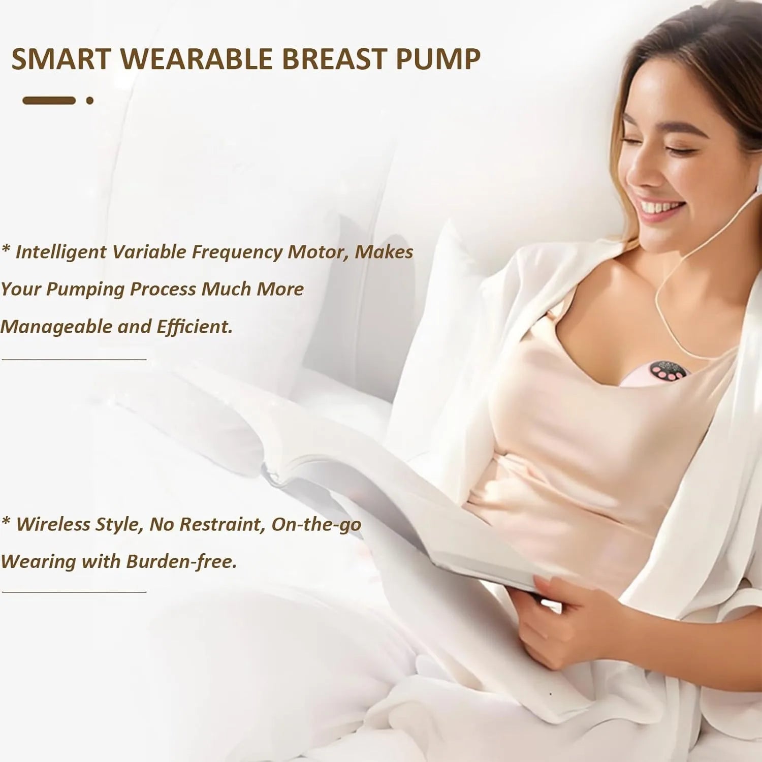 Hands-Free Wearable Breast Pump – Electric, BPA-Free, with Heating & UV Sterilizer | Wireless Upgrade Option
