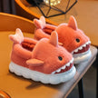 Children Cotton Slippers Baby Boy Shoes Autumn Winter Cute Cartoon Small Shark Child Slipper Home Indoor Anti-slip Platform Shoe