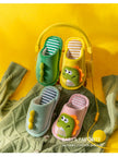 Children Cartoon Dino Fur Slipper Soft Autumn Winter Warm Princess Baby Boys Girl Indoor Home Bedroom Cotton Fleece Fur Shoes
