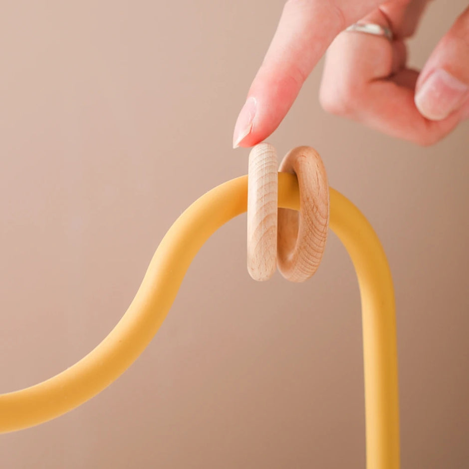 Baby Toy Silicone Educational Toys Infant Montessori Toy Teething Track Maze Wooden Roller Coaster Bead Baby Accessory Teether