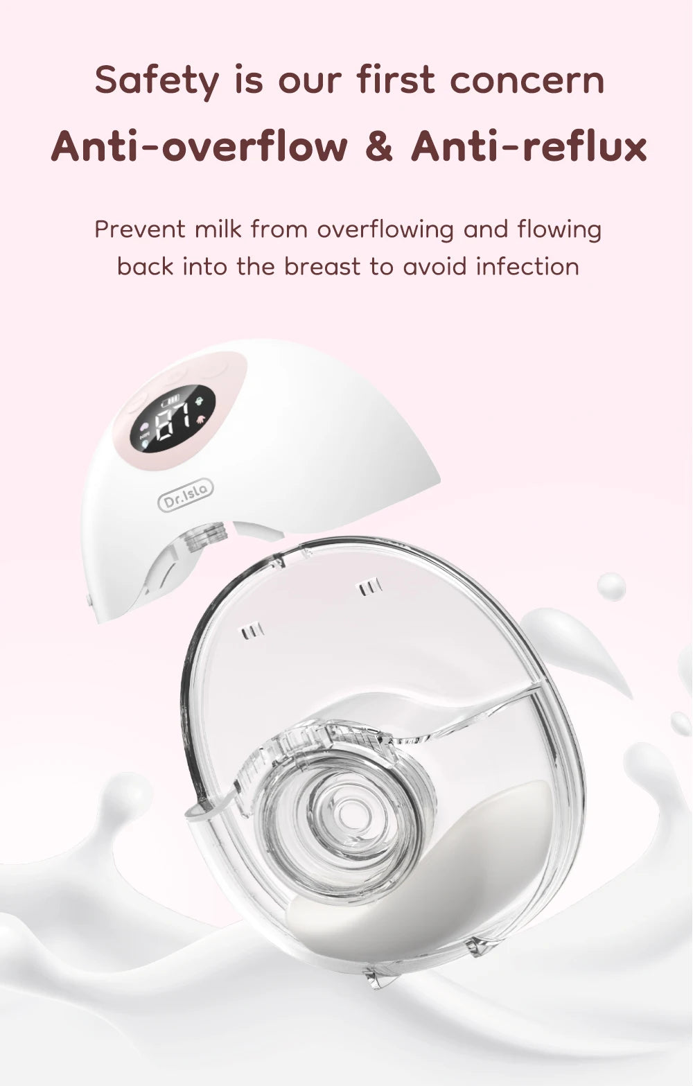 MAMIJOY Wearable Electric Breast Milk Extractor 4 Modes 36 Suction Levels Hands Free Breast Pumps Milk Collector with Travel bag