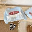 2Pcs Baby Clothing Set Boys Girls NewYork Print Sports Top Pants Suit Sweatshirt Winter Toddler Outfit Thick Newborn Clothes