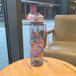 800ML Kids Water Sippy Cup Creative Cartoon Cup with Straws Leakproof Water Bottle Outdoor Portable Children's Plastic Water Cup