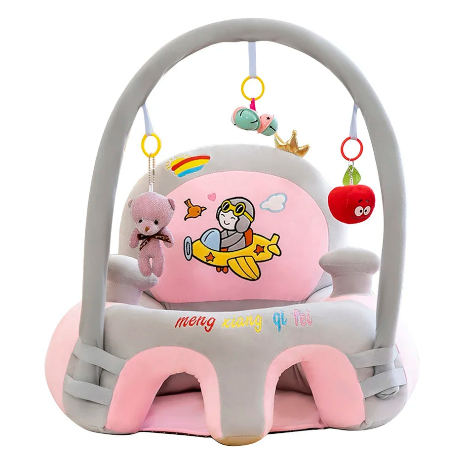 Baby Feeding Safety Seat Skin Cartoon Plush Learning Sit Chair Without Cotton Chair Case Kids Skin Seat Sofa