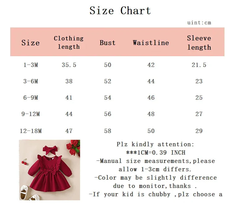 فستان خريفي أنيق للفتيات الصغيرات، مزين بكشكشة وربطة عنق، بأكمام طويلة مع ربطة رأس، مناسب للأطفال من عمر 0 ​​إلى 18 شهرًا، زي مثالي لحفلات الأعياد.