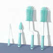 Silicone Bottle Cleaning Brush Baby Pacifier Straw Scrubber Small Brush 360 Degree Glass Cup Washing Kitchen Cleaning Tool Set