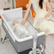 1pc Multi Functional Baby Crib with Foldable Height Adjustment Splicing Portable and Movable Bedside Swing, Cradle, Sleeping Bed