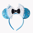 2025 New Style Mickey Minnie Ear Headband Sequin Bows Girl Adult Kids Halloween Party Cosplay Hair Accessories Princess Hairband